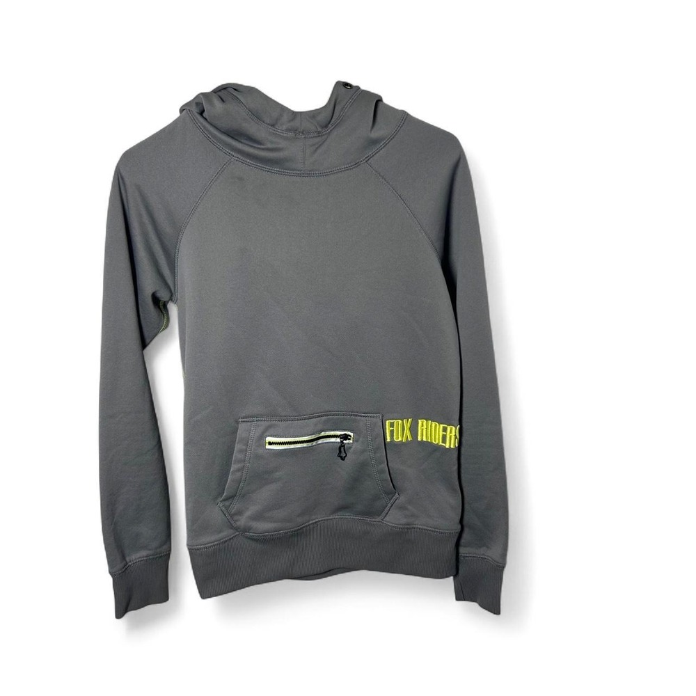 Fox Racing gray hoodie with yellow 'FOX RIDERS' text #motocross #racing
